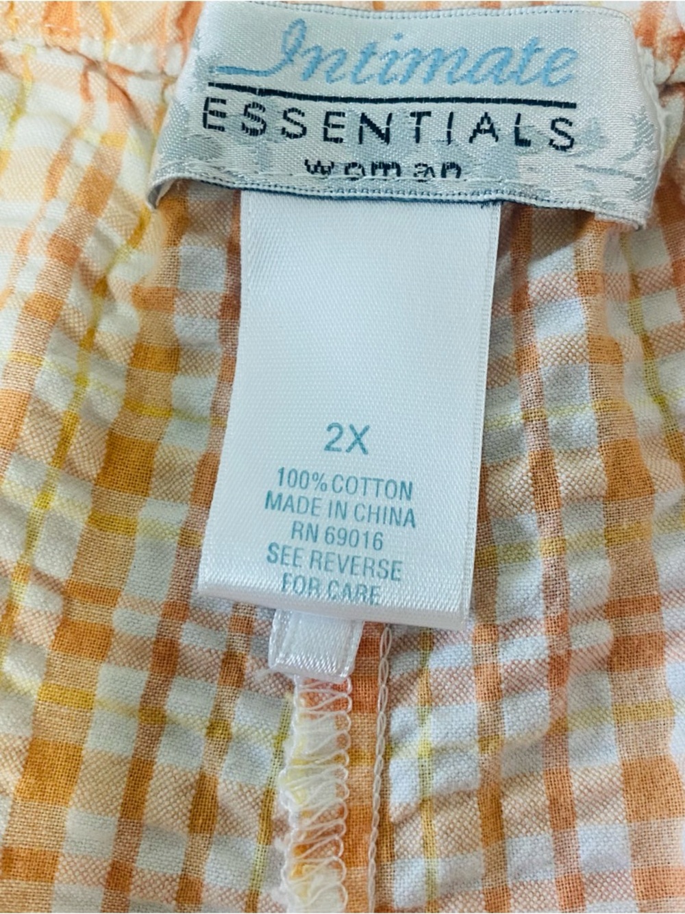 Vintage Intimate Essentials Plaid Seersucker Crop… - image 6